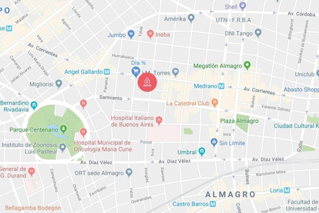 2 Ambientes En Almagro En Av Corrientes Para 2 Personas Apartment Buenos Aires Exterior foto